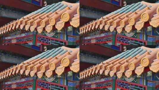 北京颐和园万寿山阳光下古建筑高清在线视频素材下载