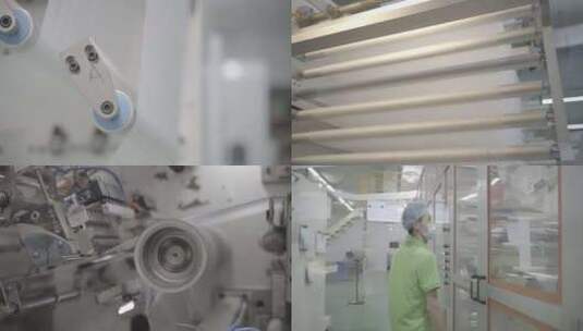 【4K】棉纺服装纺织业工厂流水线机器编织高清在线视频素材下载