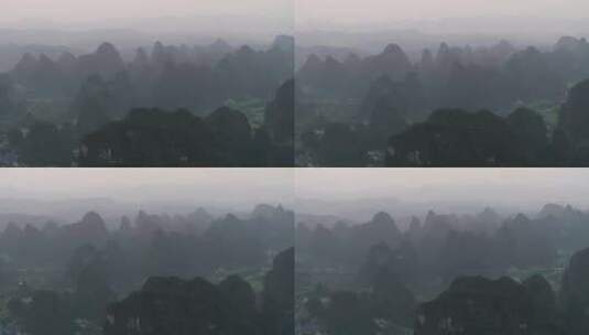 广西桂林山峦山峰喀斯特地貌风光高清在线视频素材下载