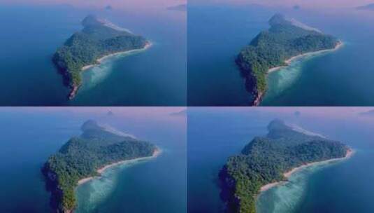 泰国南部的Koh Kradan岛和Tur高清在线视频素材下载