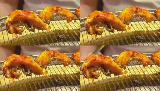 炭火烤鱼 烤鳗鱼 蜜汁烤鳗鱼 8861高清在线视频素材下载