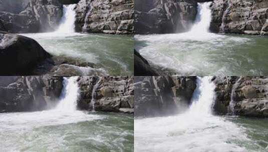 瀑布和岩石形成高清在线视频素材下载