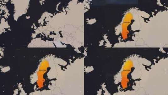 瑞典Hud新闻地图高清在线视频素材下载