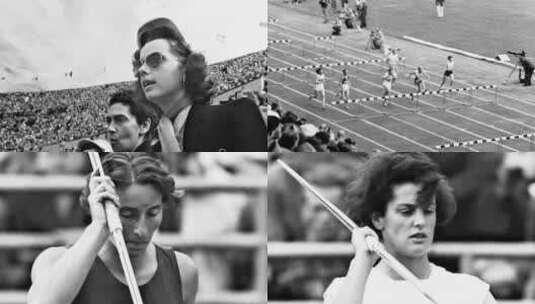 50年代奥运女性风采 1952年奥运会高清在线视频素材下载