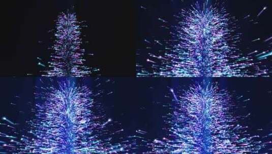 4k蓝色闪光彗星树运动背景高清在线视频素材下载