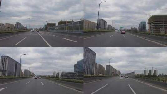 城市公路风景开车视角高清在线视频素材下载