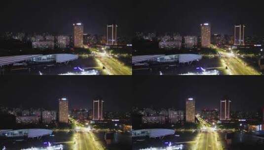 安徽蚌埠淮河文化广场夜景高清在线视频素材下载