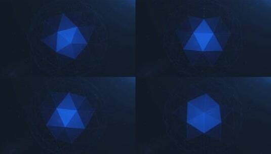 抽象数字几何概念技术设计。三维渲染4K高清在线视频素材下载