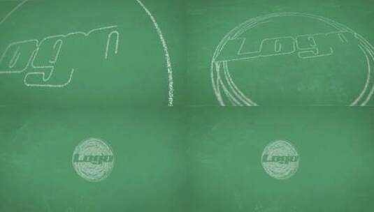 校园黑板粉笔logo片头展示AE模板高清AE视频素材下载