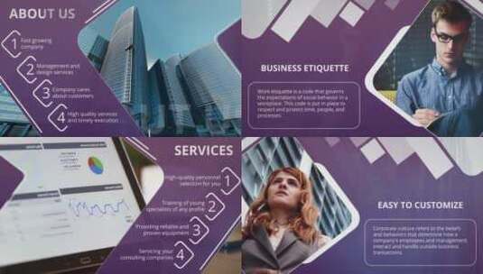 商务风动态公司介绍企业宣传片展示AE模板高清AE视频素材下载