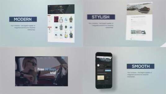 优雅时尚促销网站演示图片介绍AE模板高清AE视频素材下载