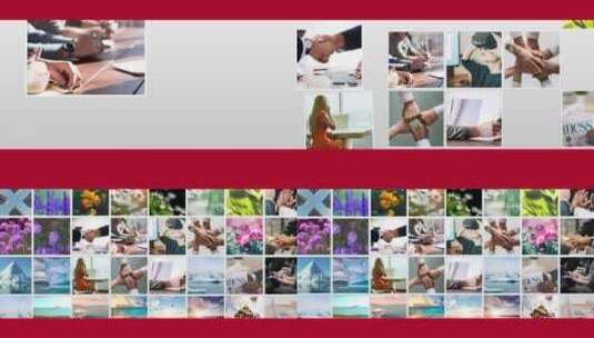 企业科技人物照片汇聚照片墙高清AE视频素材下载