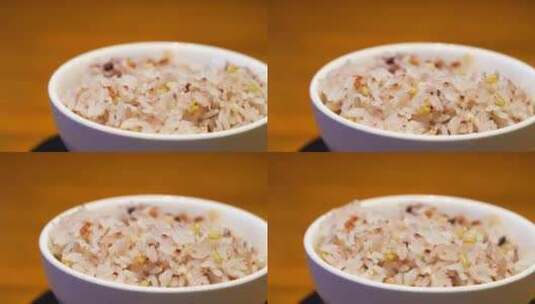 多种有机谷物米饭健康营养膳食高清在线视频素材下载