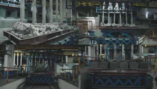 铝厂铝锭加工成型生产线高清在线视频素材下载