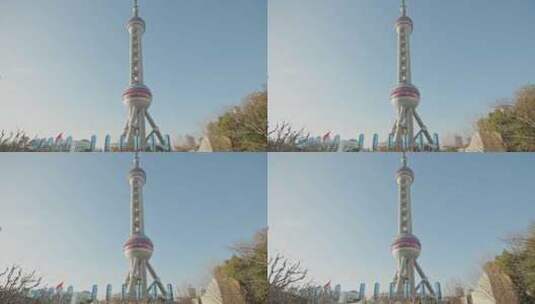 上海陆家嘴东方明珠城市空镜运镜高清在线视频素材下载