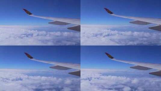 云层中的飞机窗外高清在线视频素材下载