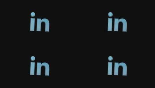 社交图标Twitter和LinkedIn高清在线视频素材下载