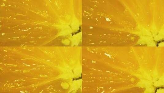 特写旋转着的切开的橙片高清在线视频素材下载