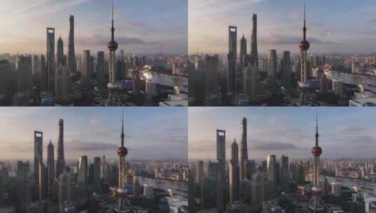 上海陆家嘴日出高清在线视频素材下载