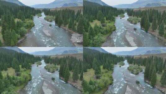 新疆河流高清在线视频素材下载