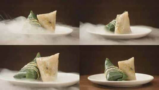 粽子展示绿豆鲜肉粽高清在线视频素材下载