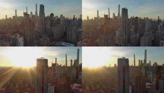 纽约曼哈顿阿姆斯特丹街200号摩天大楼高清在线视频素材下载