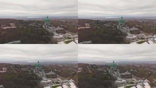 皇家山圣约瑟夫演讲厅的鸟瞰图，距离蒙特利高清在线视频素材下载