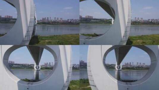 重庆白居寺大桥的桥洞高清在线视频素材下载