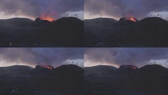 火山，熔岩流，火山，喷发高清在线视频素材下载