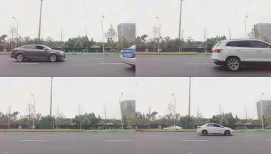 城市郊区马路车辆车流运镜空镜头高清在线视频素材下载