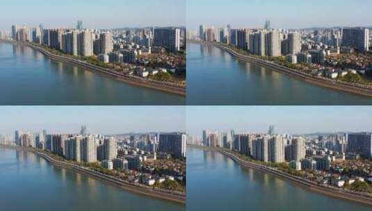 4k-航拍-杭州滨江-樱花大道-城市空镜高清在线视频素材下载