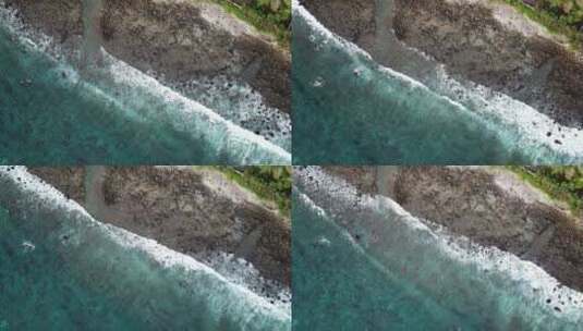 海浪冲击海岸岩石高清在线视频素材下载