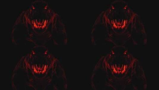 赛博朋克红色3D立体恐龙音乐节酒吧舞台背景高清在线视频素材下载