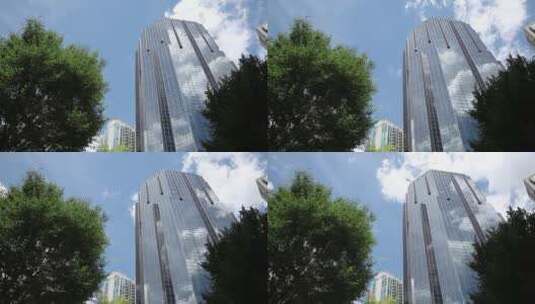 摩天大楼的低角度拍摄高清在线视频素材下载