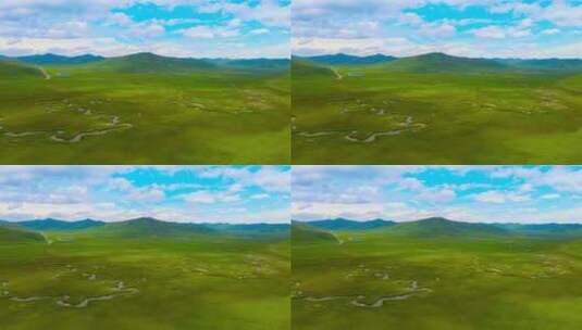 甘南玛曲草原夏季大景4K航拍高清在线视频素材下载