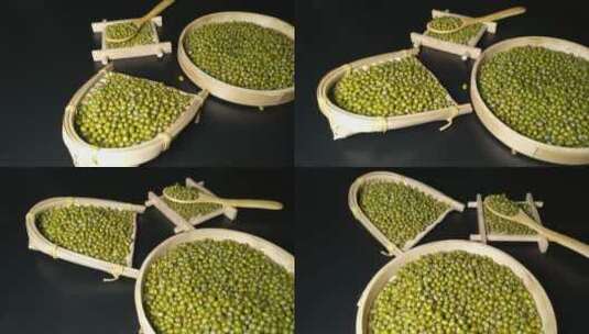 4K食品绿豆豆子食品旋转展示高清在线视频素材下载
