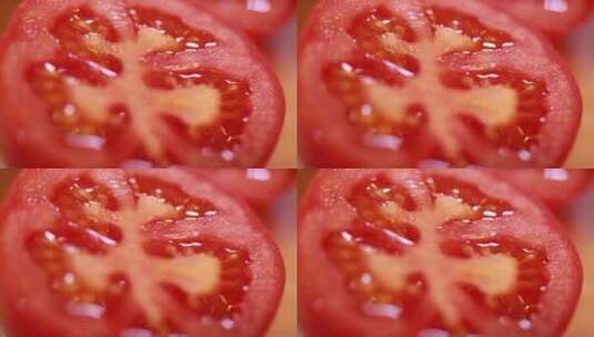微距西红柿瓤西红柿籽 (5)高清在线视频素材下载