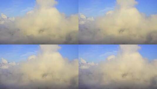 航拍城市云层高清在线视频素材下载