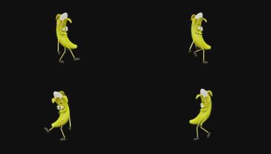 香蕉跳滑稽舞蹈高清在线视频素材下载