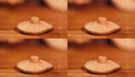 食材香菇肉质一朵香菇高清在线视频素材下载