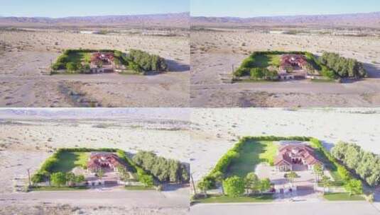 沙漠中的大豪宅高清在线视频素材下载