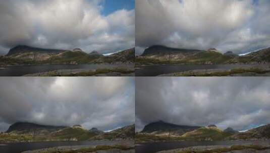 山峰上的云层高清在线视频素材下载