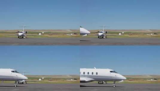 喷气式飞机在地面滑行高清在线视频素材下载