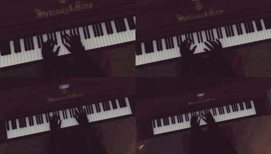 秋天里弹钢琴的人高清在线视频素材下载