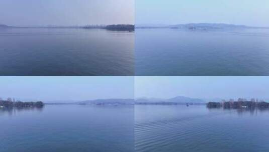 杭州西湖贴近水面飞行高清在线视频素材下载