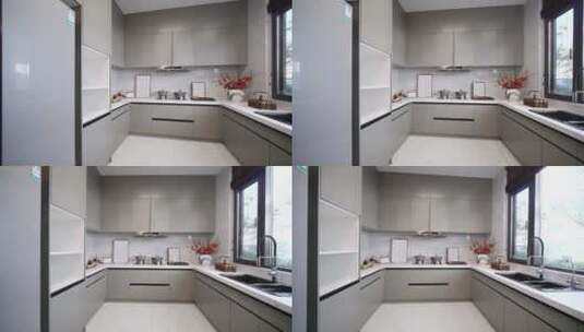 现代简约装修厨房高清在线视频素材下载