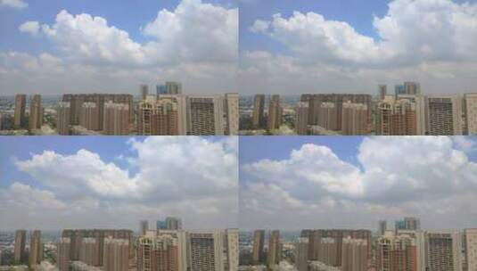 西安西咸沣东天空云彩延时风景白云蓝天12高清在线视频素材下载