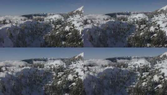 云端的雪山高清在线视频素材下载