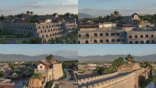 航拍山西忻州古城4K50帧高清在线视频素材下载