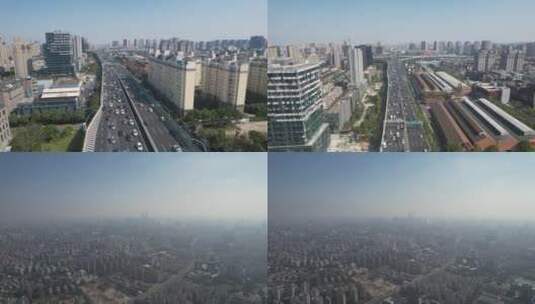 高架桥/车流/上海中环高架/汶水路高清在线视频素材下载